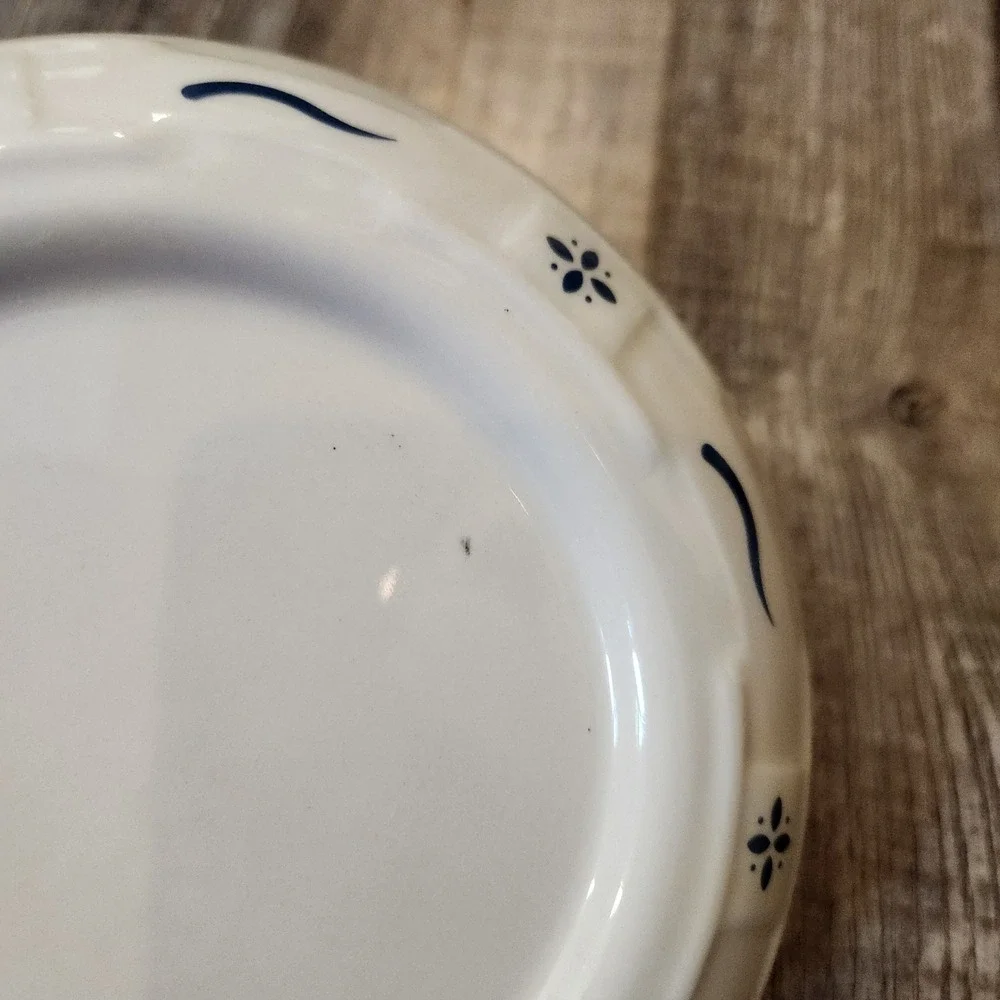 Longaberger Pottery Woven Traditions Blue Bread and Butter Plate 7.25 Inch USA‎
